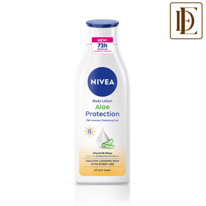 NIVEA Sunscreen lotion with SPF 15 & ALOEVERA- 5 in 1 COMPLETE CARE for 48H Moisturization