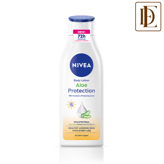 NIVEA Sunscreen lotion with SPF 15 & ALOEVERA- 5 in 1 COMPLETE CARE for 48H Moisturization
