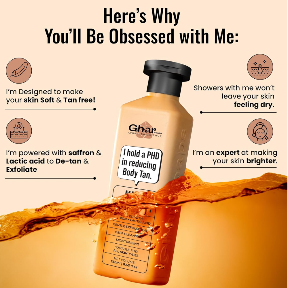 Ghar Soaps Magic De-Tan & Exfoliating Body Wash