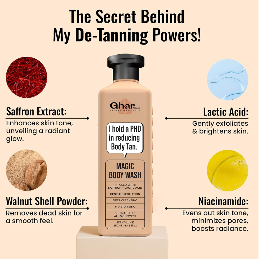 Ghar Soaps Magic De-Tan & Exfoliating Body Wash