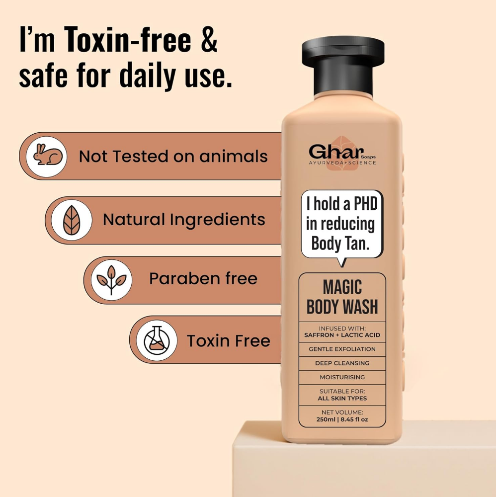 Ghar Soaps Magic De-Tan & Exfoliating Body Wash