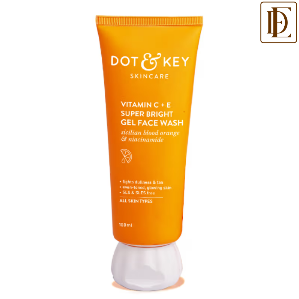 Dot & Key Vitamin C+E Super Bright Gel Face Wash, Sicilian Blood Orange & Niacinamide