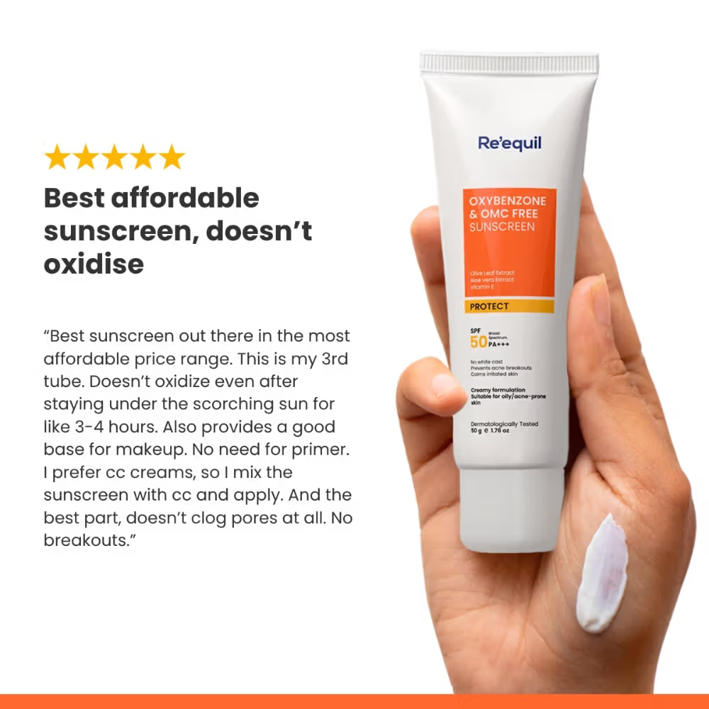 Re'equil Oxybenzone And Omc Free Sunscreen SPF 50 PA+++