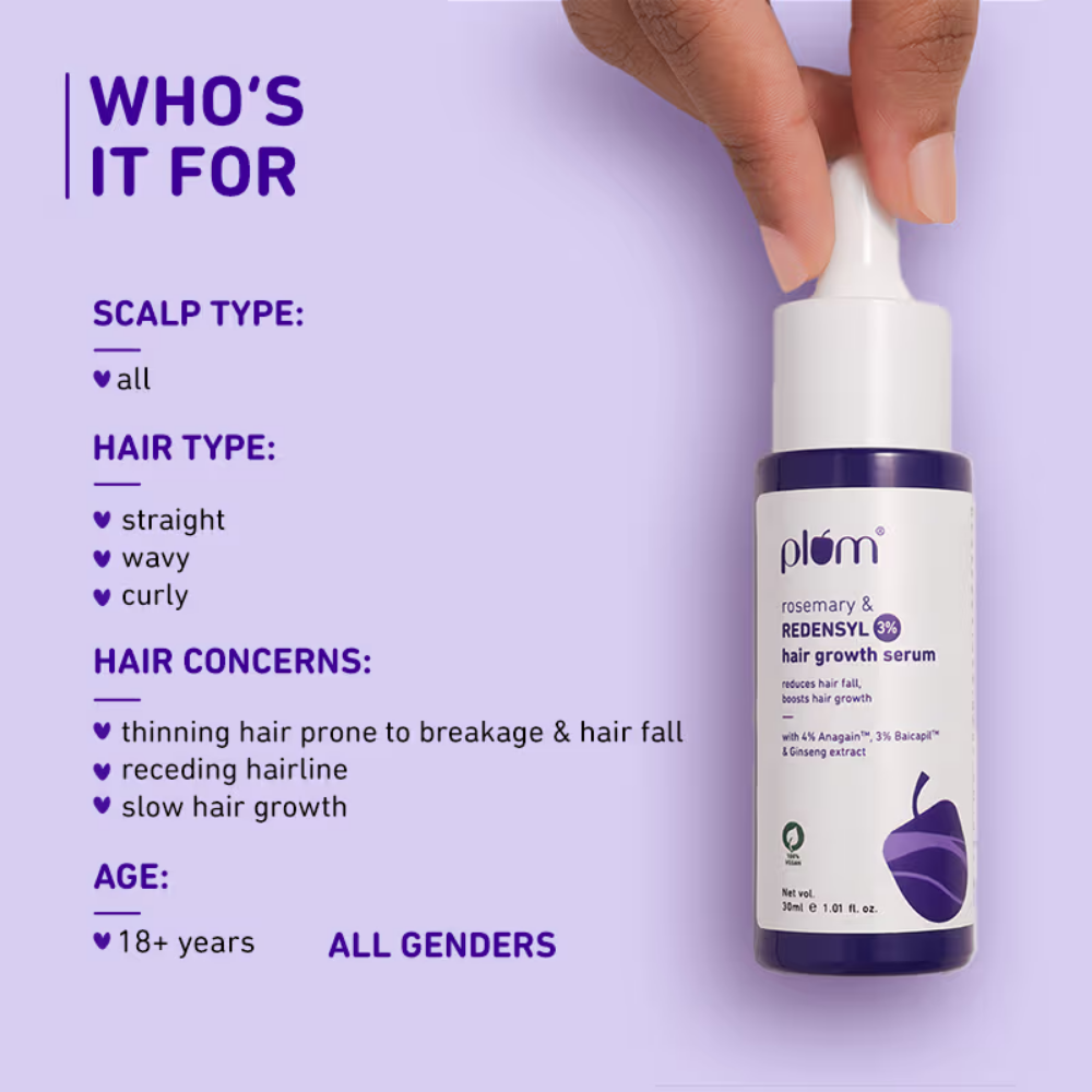 Plum Rosemary & 3% Redensyl Hair Growth Serum