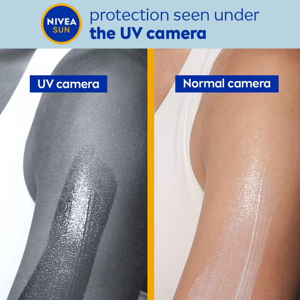 NIVEA SPF 50+ PA+++ Protect & Moisture Sunscreen-No White Cast, With Vitamin C & Hyaluron