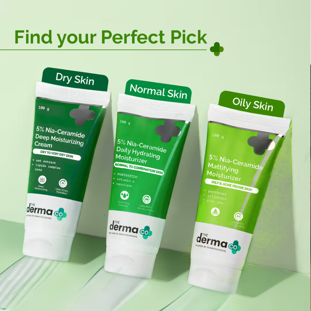 The Derma Co 5% Nia-Ceramide Mattifying Moisturizer for Oily & Acne Prone Skin
