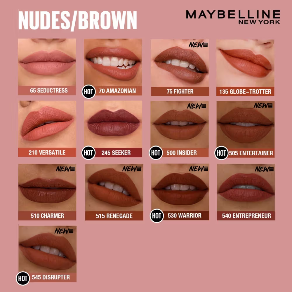 Maybelline New York Super Stay Matte Ink Liquid Lipstick, Lasts Up to 16 Hours