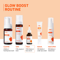 Plum Mandarin & 15% Vitamin C Glow Face Serum Dermat Tested To Fight Dark Spots & Dull Skin