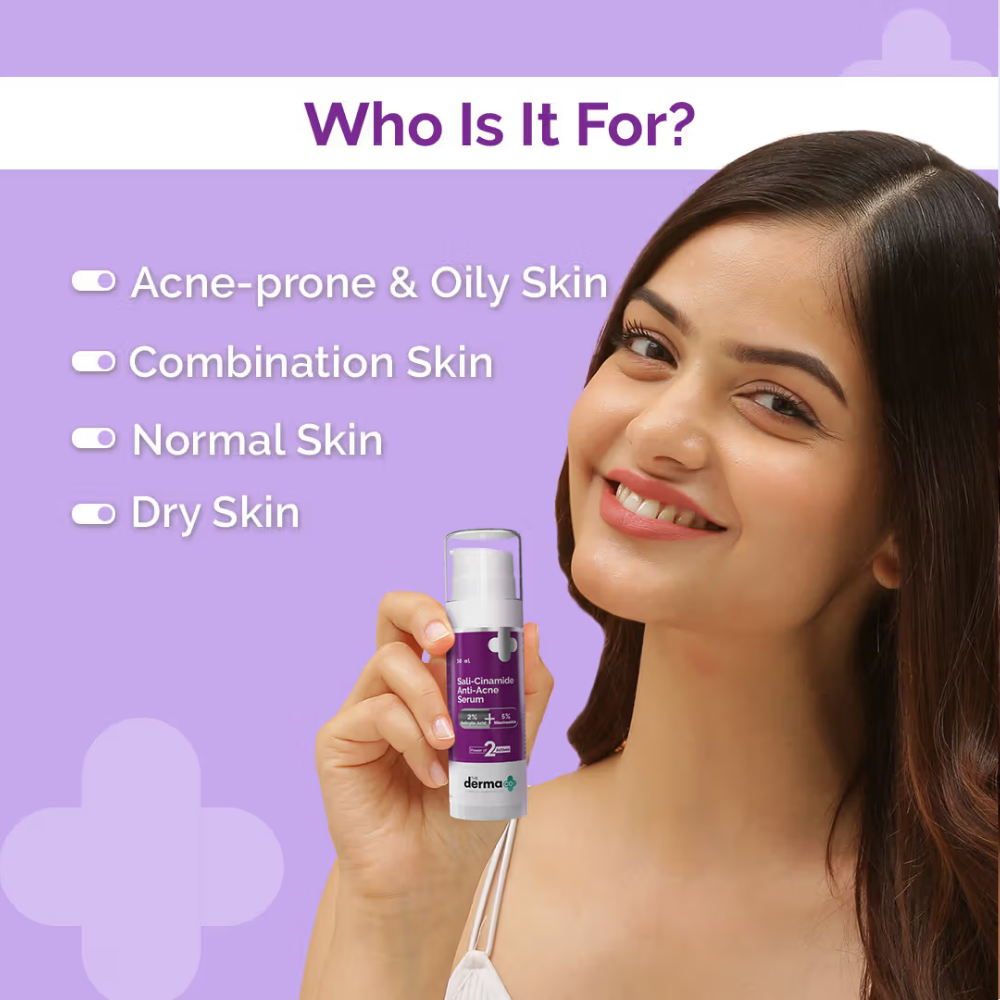 The Derma Co Sali-Cinamide Anti-Acne Face Serum With 2% Salicylic Acid & 5% Niacinamide