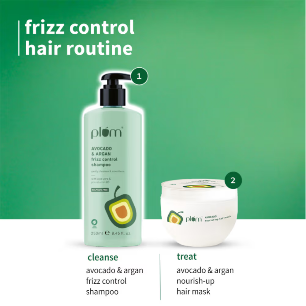 Plum Avocado & Argan Oil Sulphate-Free Shampoo For Frizzy Hair