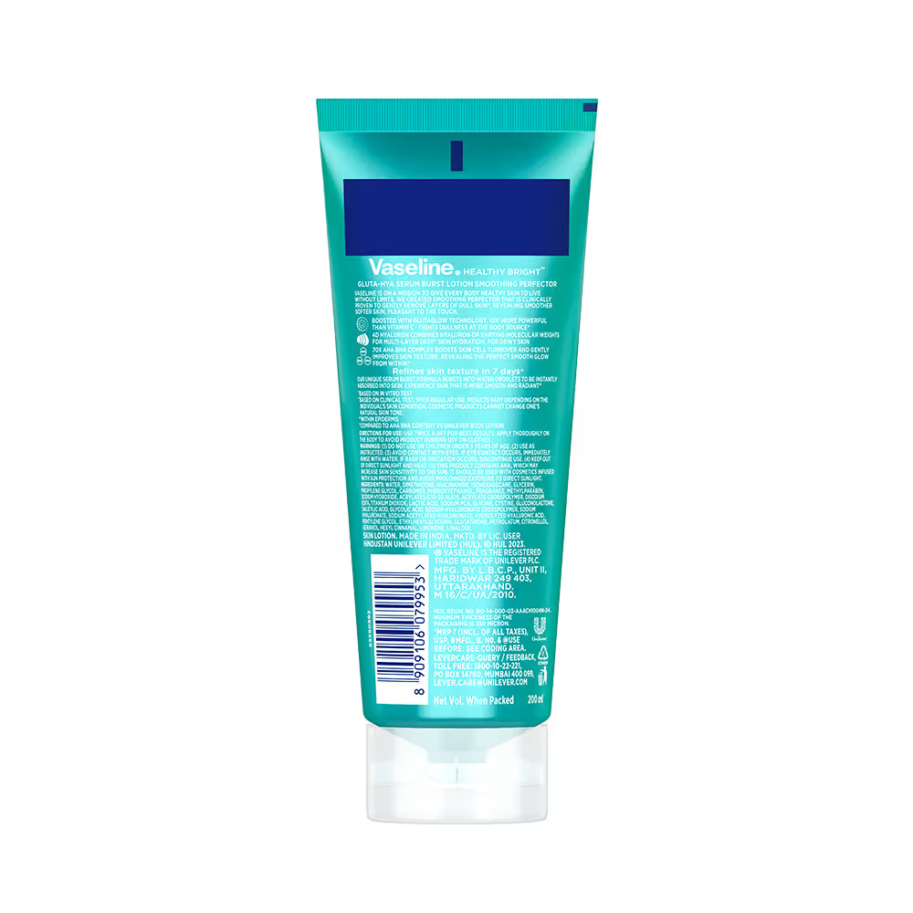 Vaseline Gluta-Hya AHA + BHA Body Lotion for Strawberry Skin Smoothens Bumpy Skin