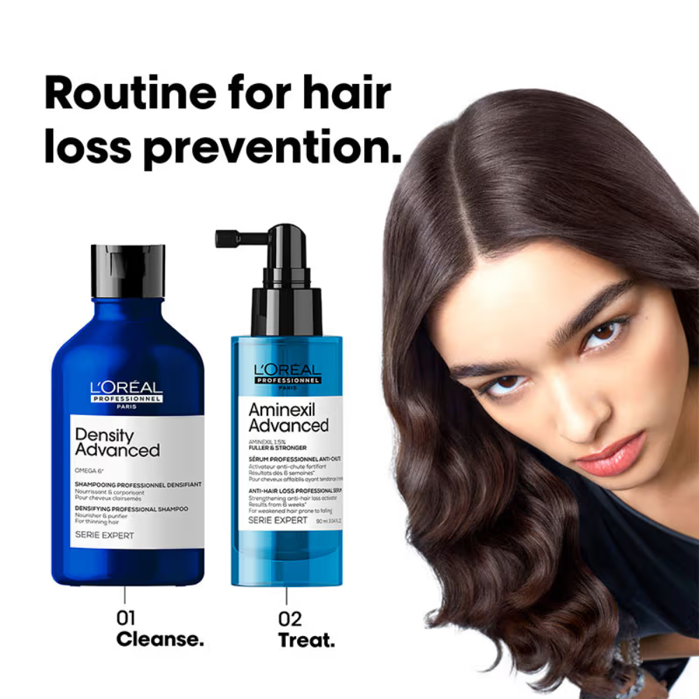 L'Oréal Professionnel Anti-Hair Loss Regime With Density Advanced Shampoo & Aminexil Advanced