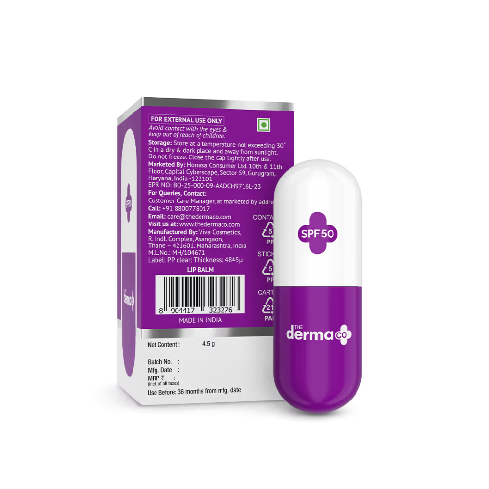 The Derma Co 1% Kojic Acid Lip Balm SPF 50 PA+++