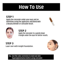 Insight Cosmetics Hd Concealer, Crease Resistant & High Coverage Long Wear Waterproof Formula