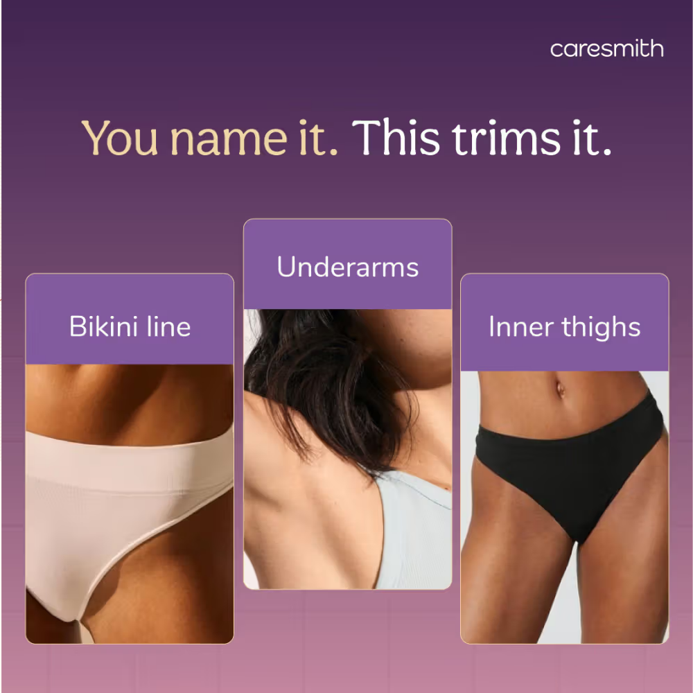 Caresmith Bloom Bikini Electric Painless Hair Remover Trimmer - Purple
