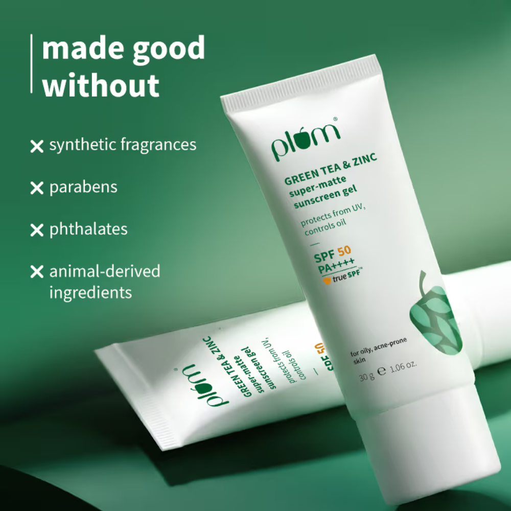 Plum Green Tea & Zinc Super-Matte Sunscreen Gel SPF 50 PA ++++