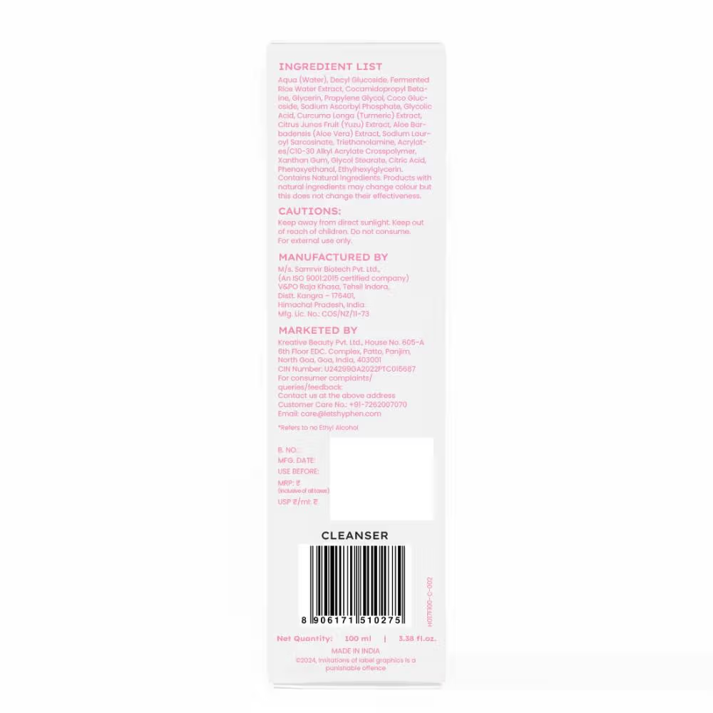 Hyphen Rice Water Brightening Daily Cleanser