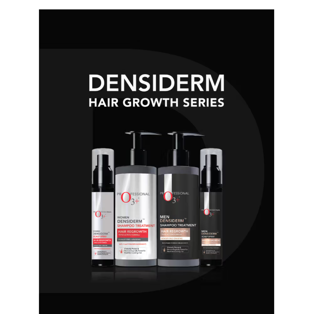 O3+ Men Densiderm Hair Growth Scalp Serum Spray For Anti Hair Loss With Ginseng