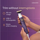 Caresmith Bloom Bikini Electric Painless Hair Remover Trimmer - Purple