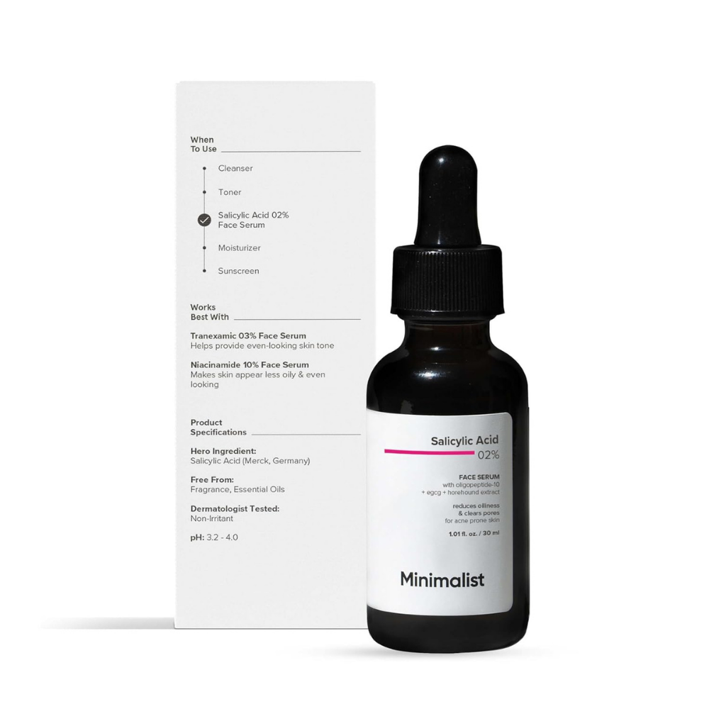 Minimalist 2% Salicylic Acid Face Serum For Blackheads & Whiteheads