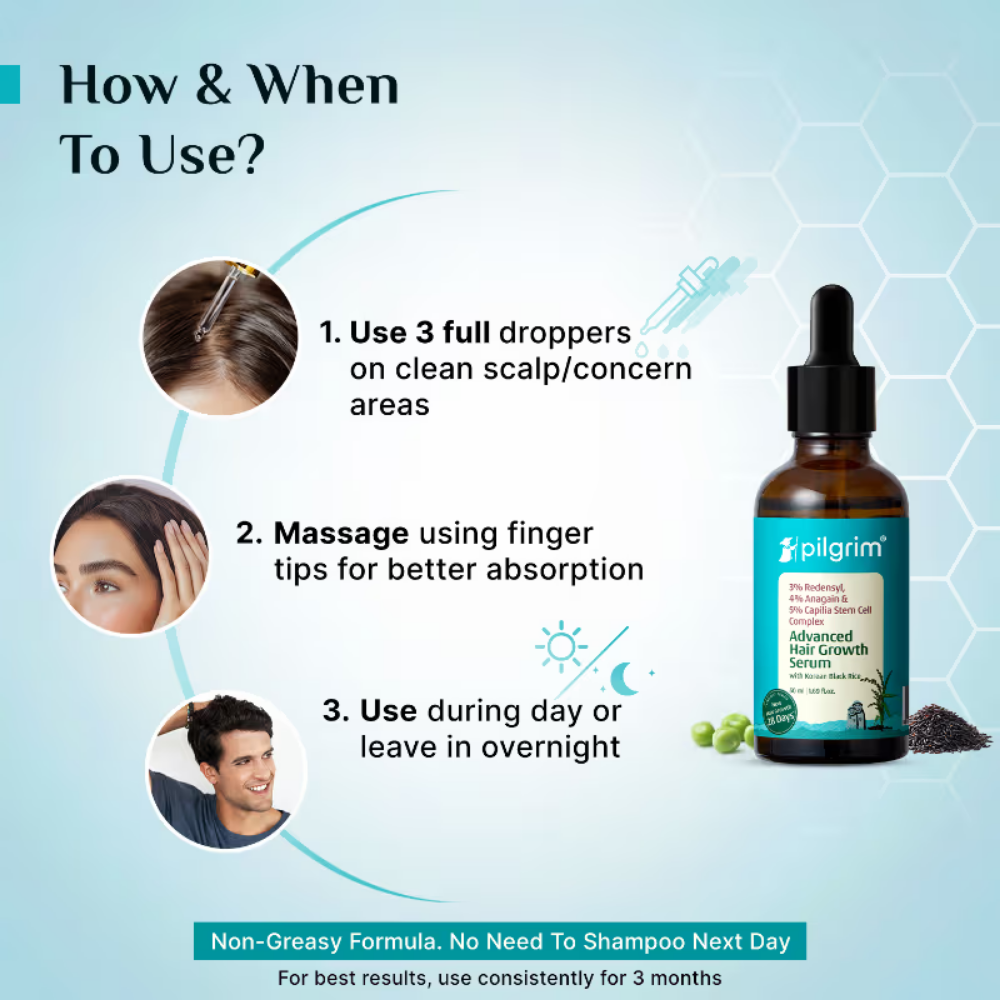 Pilgrim Redensyl & Anagain Advanced Hair Growth Serum