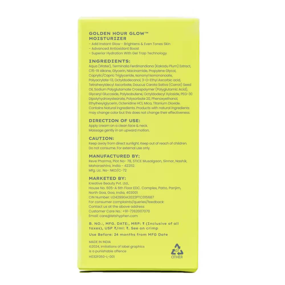 Hyphen Brightening Moisturizer THD- 20% KakaduPlum, Stable Vit C, Dark Spots