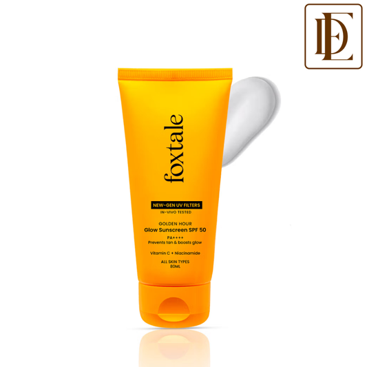 Foxtale SPF 50 Glow Sunscreen with Vitamin C & Niacinamide for Dewy Glow, In-Vivo Tested PA++++