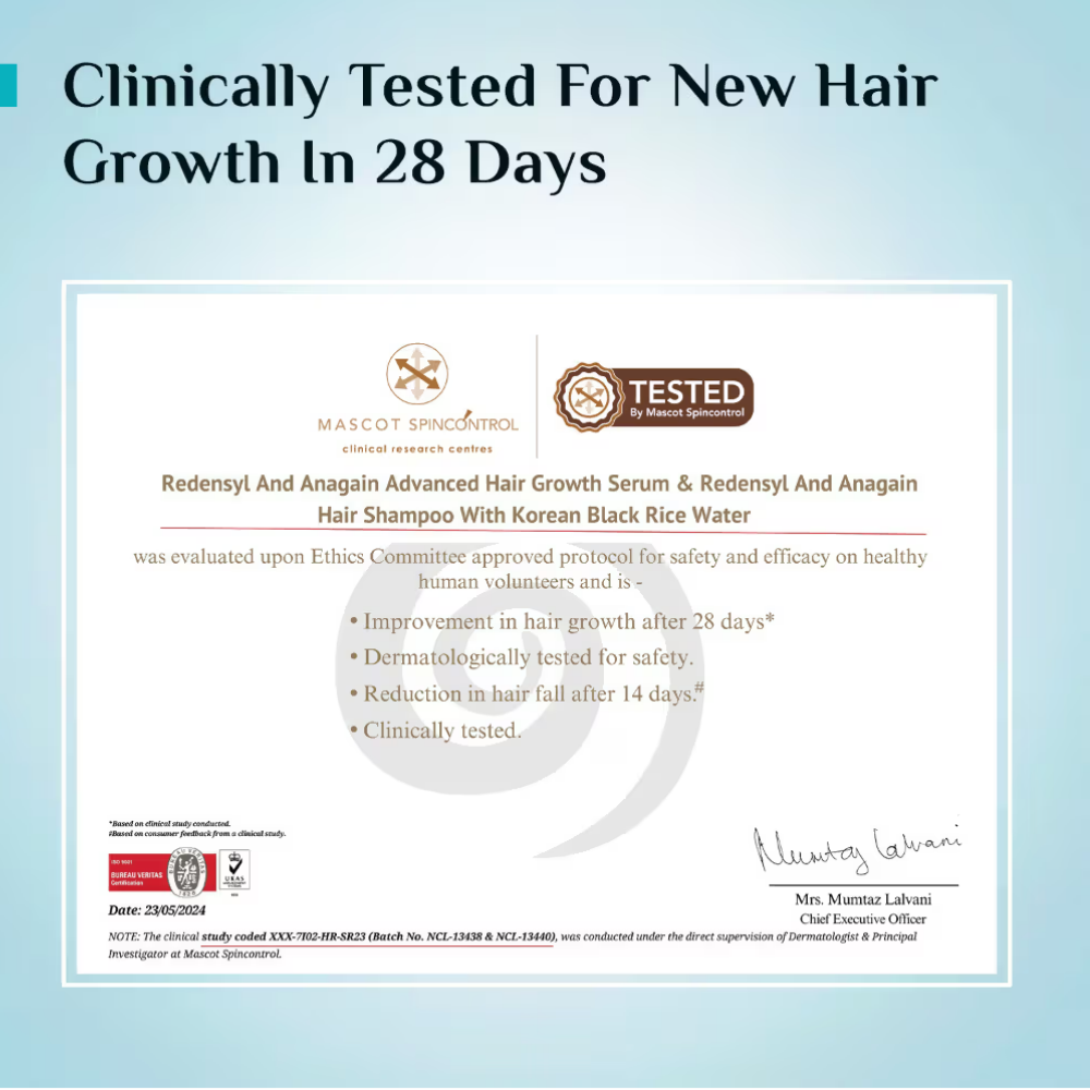 Pilgrim 3% Redensyl & 4% Anagain Advance Hair Growth Serum Roll-On With Rosemary & Korean Black Rice