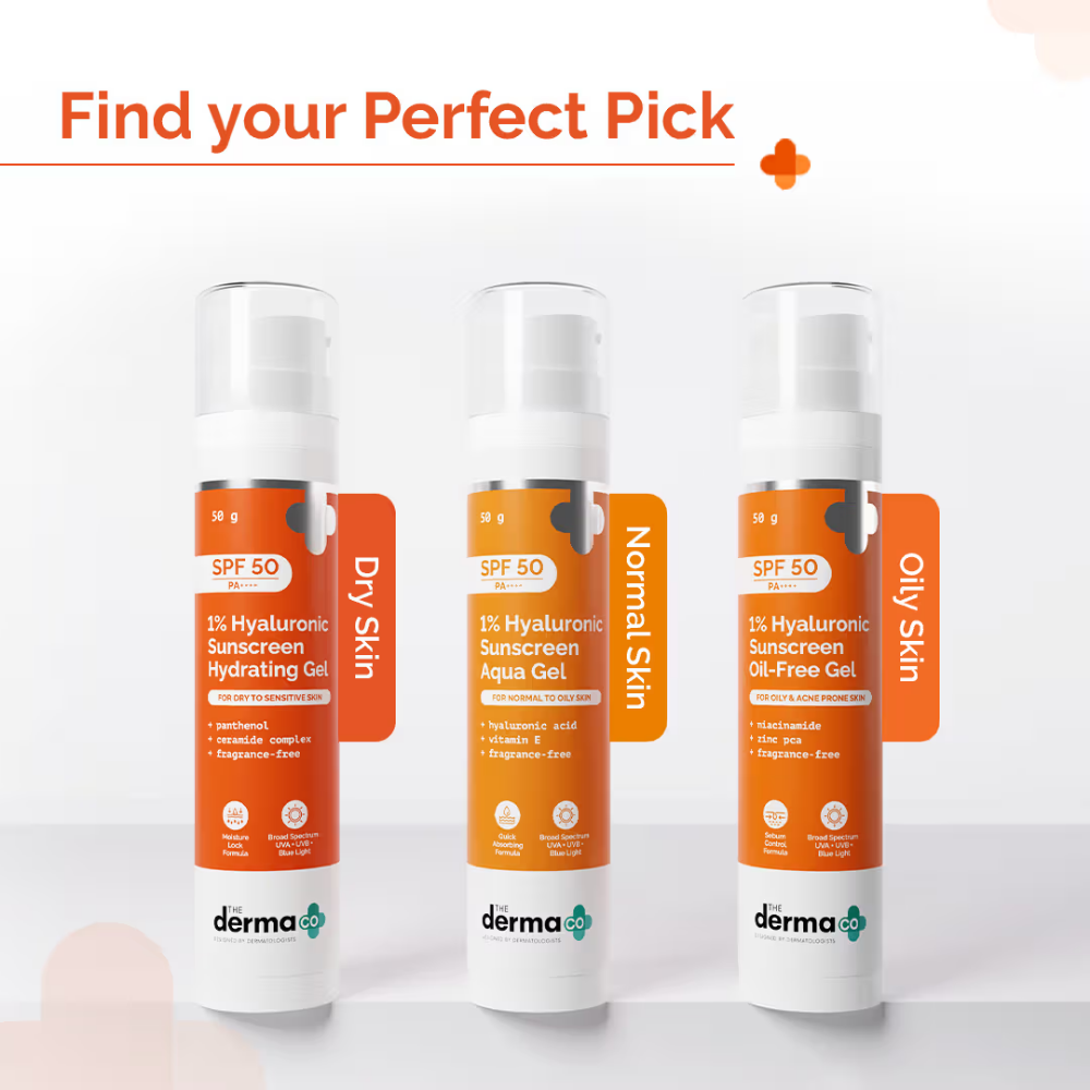The Derma Co 1% Hyaluronic Sunscreen Hydrating Gel Spf 50 Pa++++ For Dry & Sen... - In-Vivo tested
