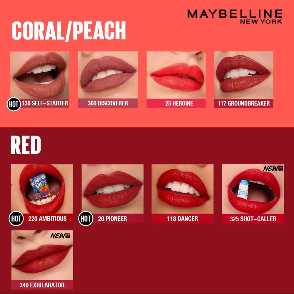 Maybelline New York Super Stay Matte Ink Liquid Lipstick, Lasts Up to 16 Hours
