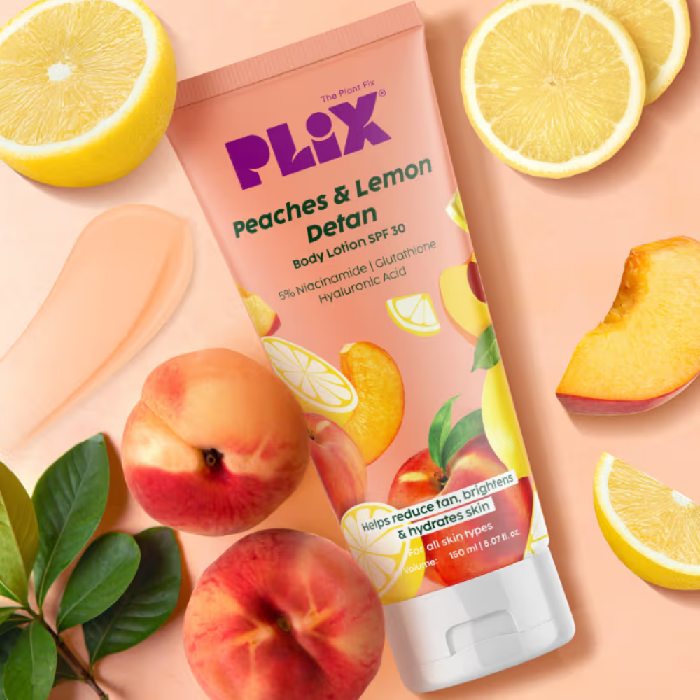 Plix Peaches & Lemon Detan Body Lotion with SPF 30