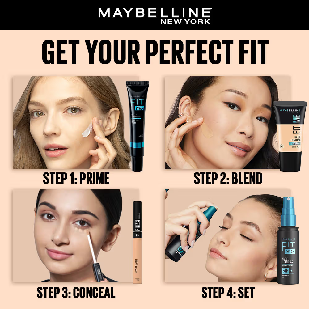 Maybelline New York Fit Me Matte + Poreless 16H Oil Control Foundation With SPF 22