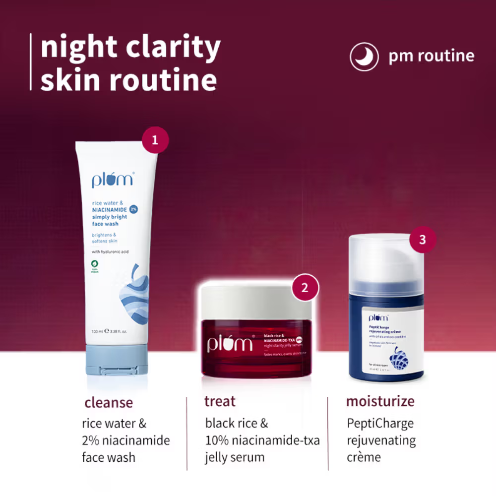 Plum Black Rice & Niacinamide-TXA 10% Night Clarity Jelly Serum