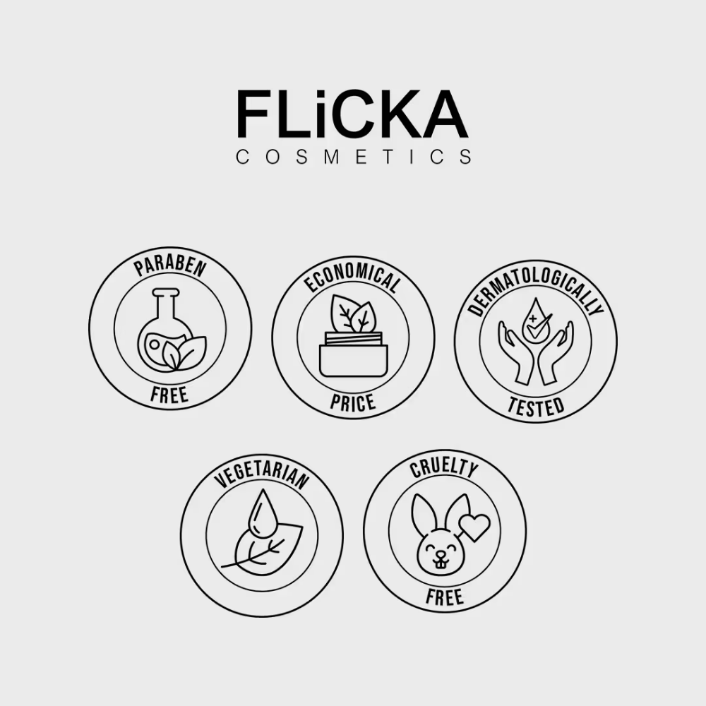 FLiCKA Pro HD Liquid Foundation High Coverage Dewy Finish SPF 16Hr Long Wear