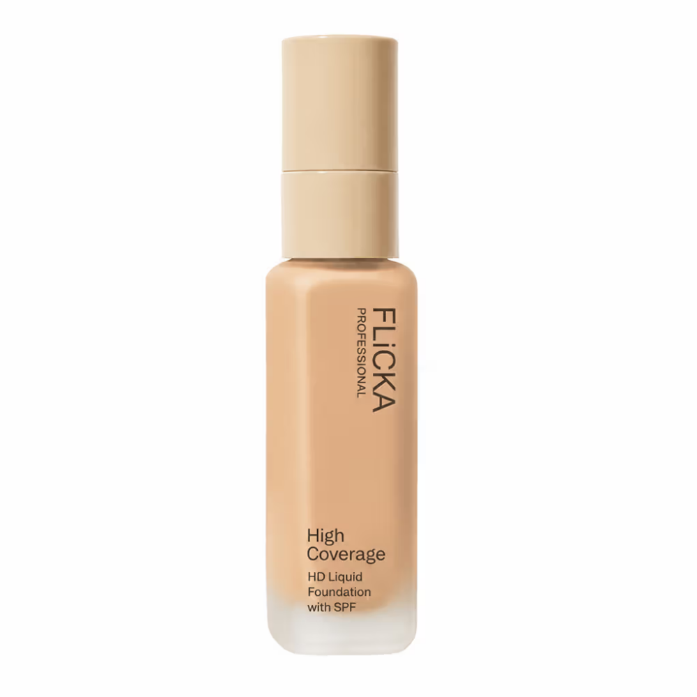FLiCKA Pro HD Liquid Foundation High Coverage Dewy Finish SPF 16Hr Long Wear