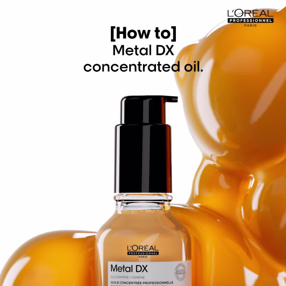 L’Oréal Professionnel Metal DX Concentrated Leave-In Serum, 2X Smooter hair, 97% Less Hair Breakage