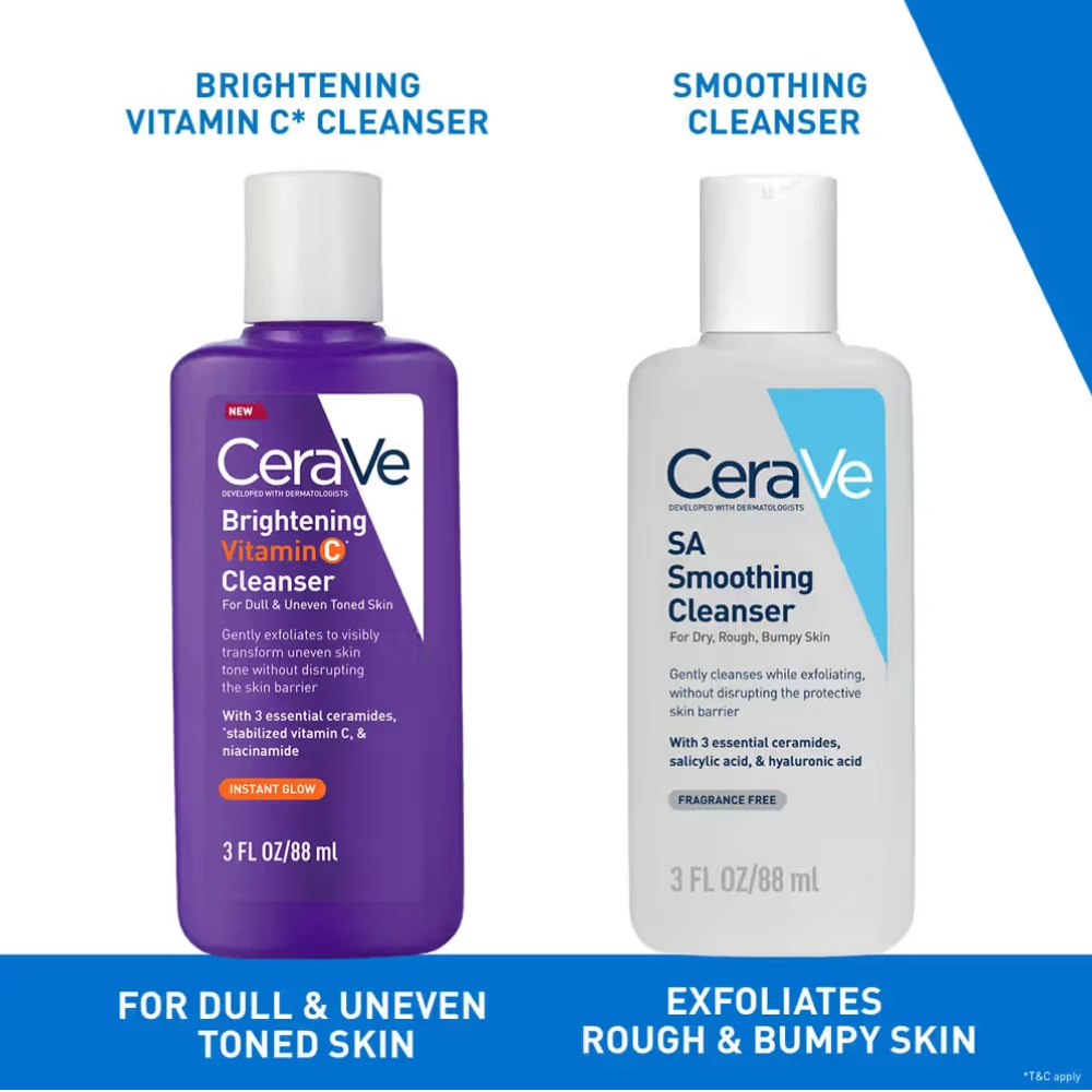 CeraVe Brightening Vitamin C Face Wash For Dull & Uneven Skin