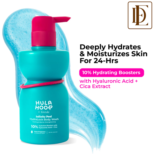 FoxTale Hula Hoop HydraLock Body Wash, 24-Hrs Long Hydration & Moisturization