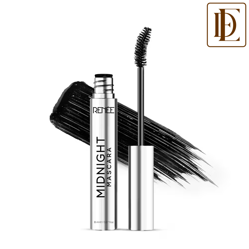 RENEE Midnight Mascara, Darkest Black, Clump - Free & Long-Lasting, Volumizes, Lengthens & Nourishes