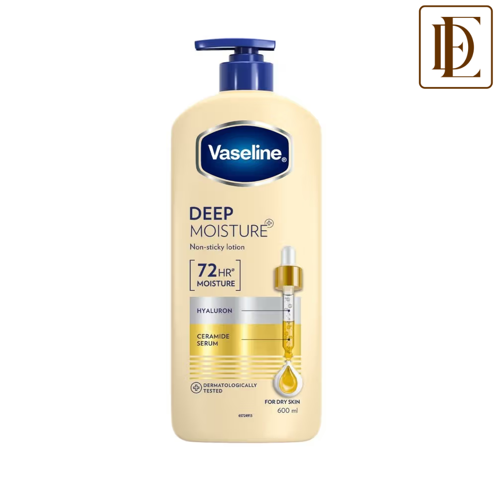 Vaseline Deep Moisture Body Lotion ,For Dry Skin, Moisturised Glowing Skin, With Pro Ceramides