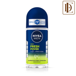NIVEA MEN Deodorant Roll On- Fresh Power- 72h Long lasting Freshness with Fresh Musk Scent