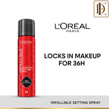 L'Oreal Paris Infallible 3-Second Setting Spray, 36hr Long Lasting Makeup