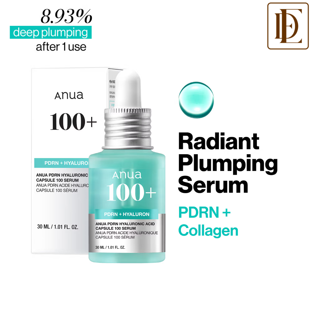 Anua Pdrn Hyaluronic Acid Capsule 100 Serum with Collagen For Plump, Dewy, Radiant Glass Skin