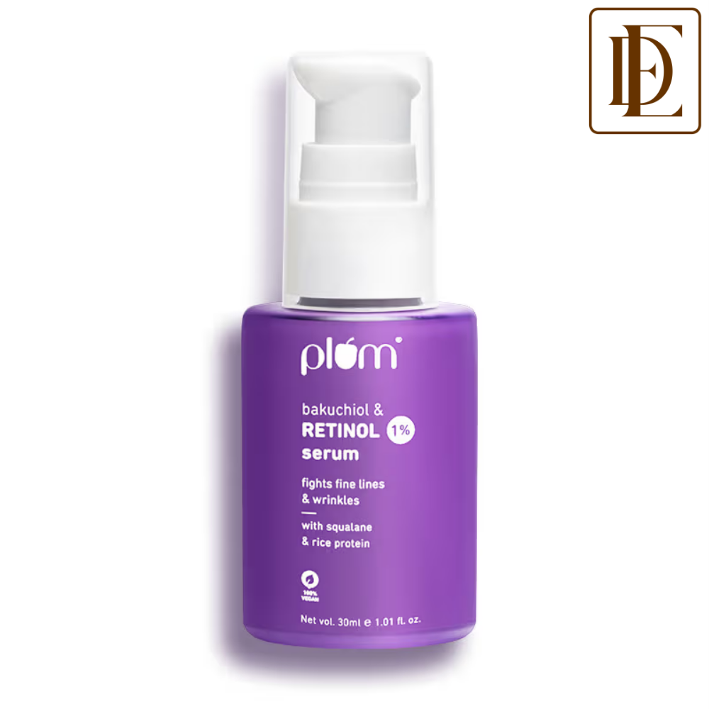 Plum 1% Retinol Face Serum With Bakuchiol- Boosts Collagen- Reduces Fine Lines & Wrinkles