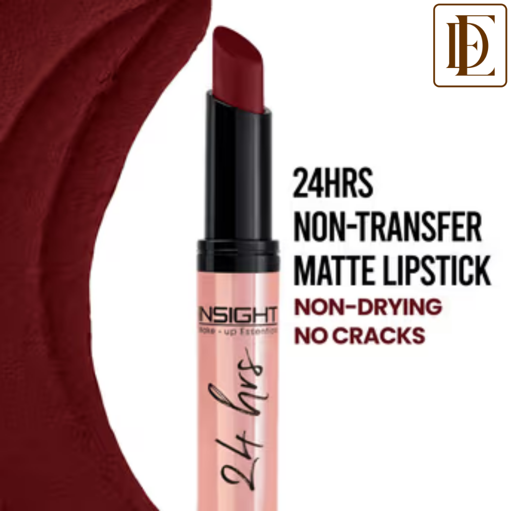 Insight Cosmetics 24 Hrs Non Transfer Matte Lipstick, Creamy Texture Matte Finish, Waterproof