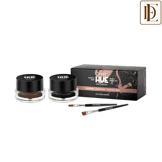 MARS 2-In-1 Hue Gel Eyeliner With 2 Brush Set
