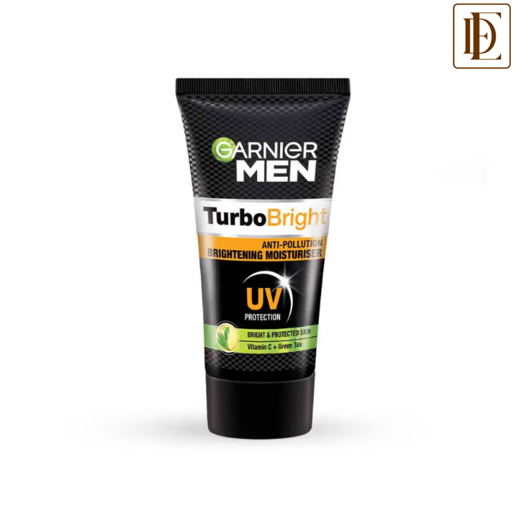Garnier Men Moisturiser Brightening And Anti-Pollution, UV Protection, TurboBright, Lightweight Moisturiser
