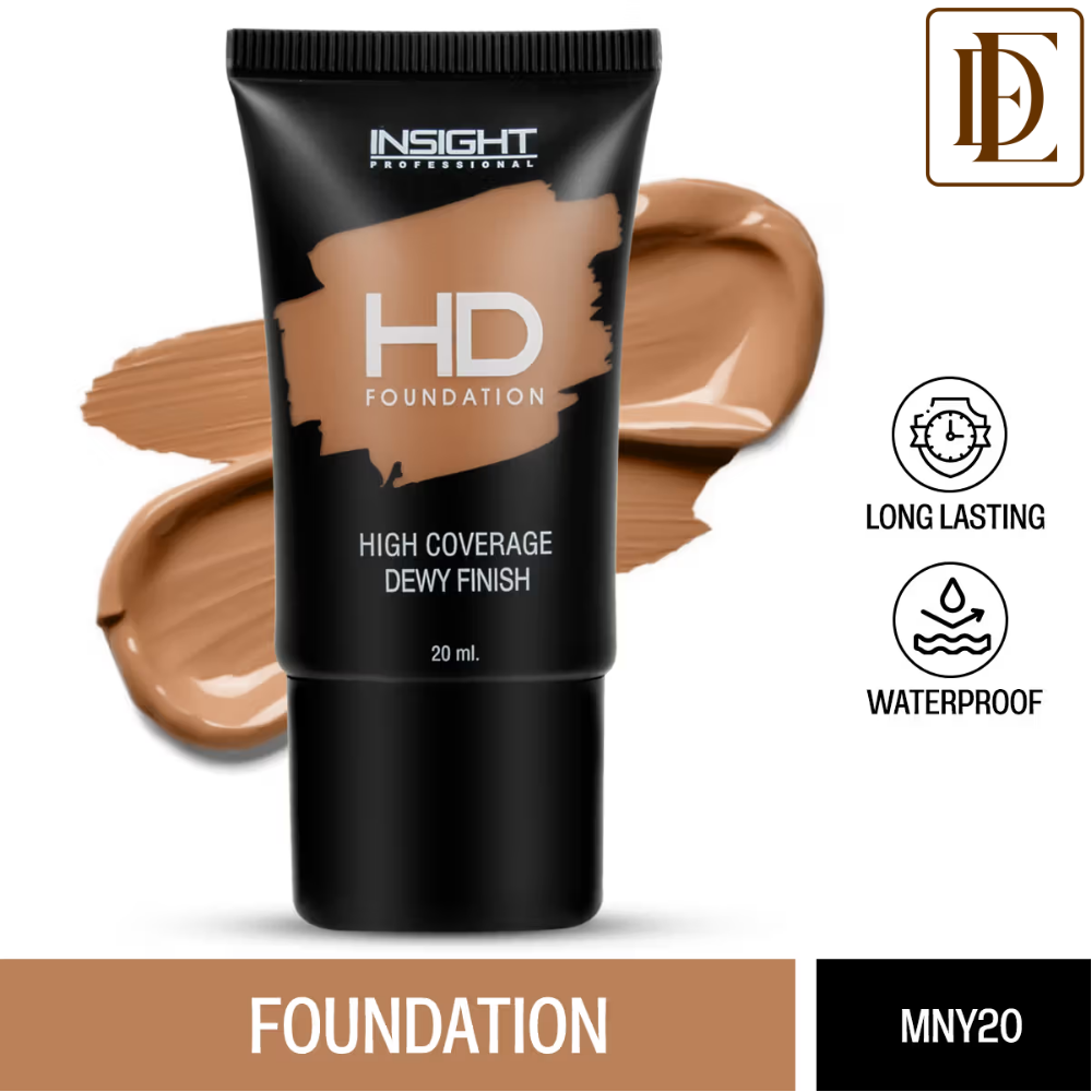 Insight Cosmetics Hd Foundation, Dewy Weightless Finish, Waterproof & Long Wear