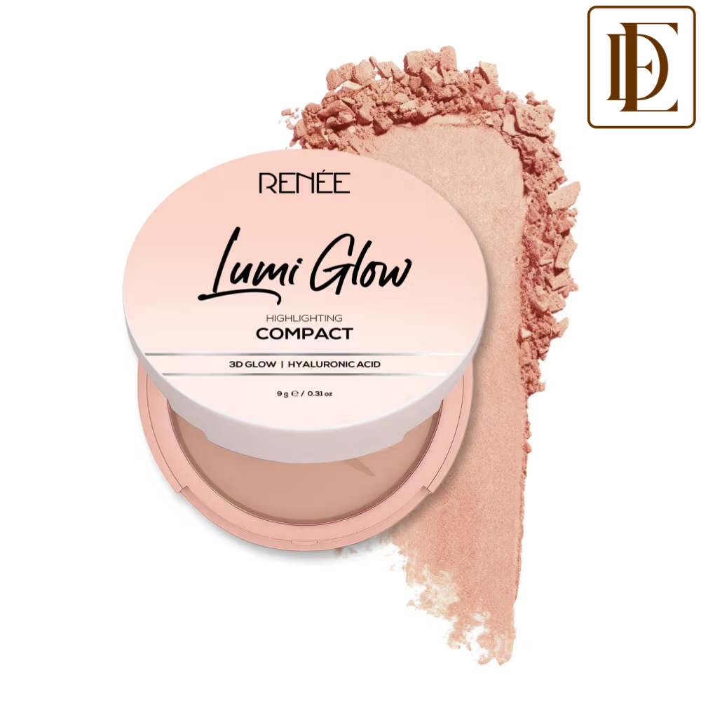 RENEE Lumi Glow Highlighting Compact, Buildable Coverage with 3D Glow & Dewy Finish