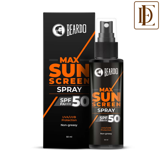 Beardo Max Sunscreen Spray SPF-50 P+++ for Indian men,,Non-greasy Sunscreen Spray,for Oily Skin